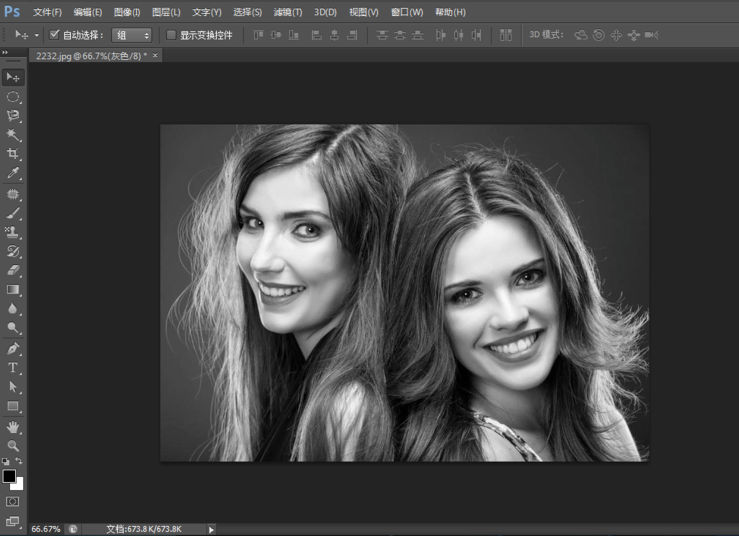 利用PS将彩色照片转换成黑白色的具体操作