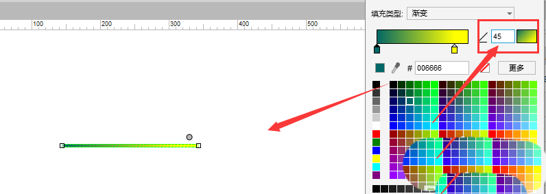 axure绘画渐变色线条的详细操作步骤