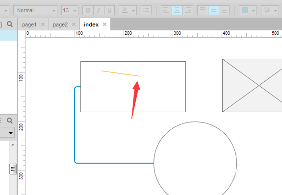 Axure8使用钢笔画线段的详细操作步骤