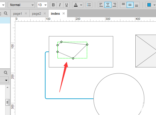 Axure8使用钢笔画线段的详细操作步骤