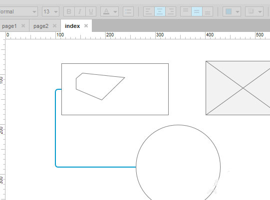 Axure8使用钢笔画线段的详细操作步骤