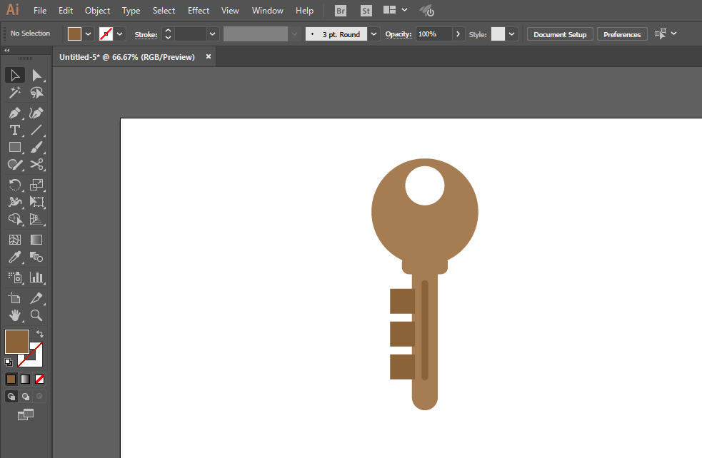 ai制作钥匙的操作教程