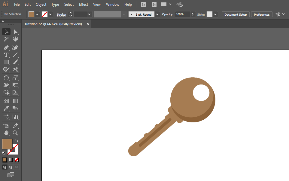 ai制作钥匙的操作教程