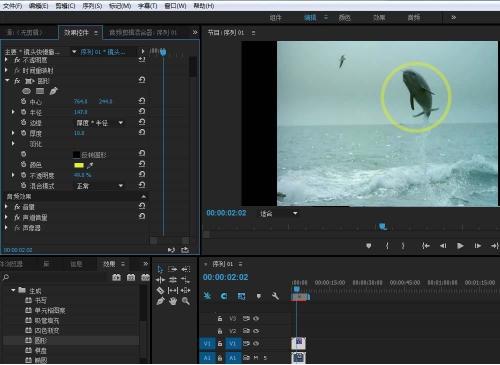 premiere为视频对象加圆形效果的操作方法