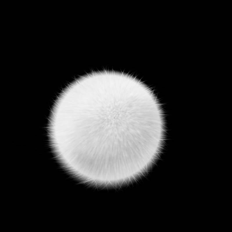 PS制作毛茸茸小球的操作使用