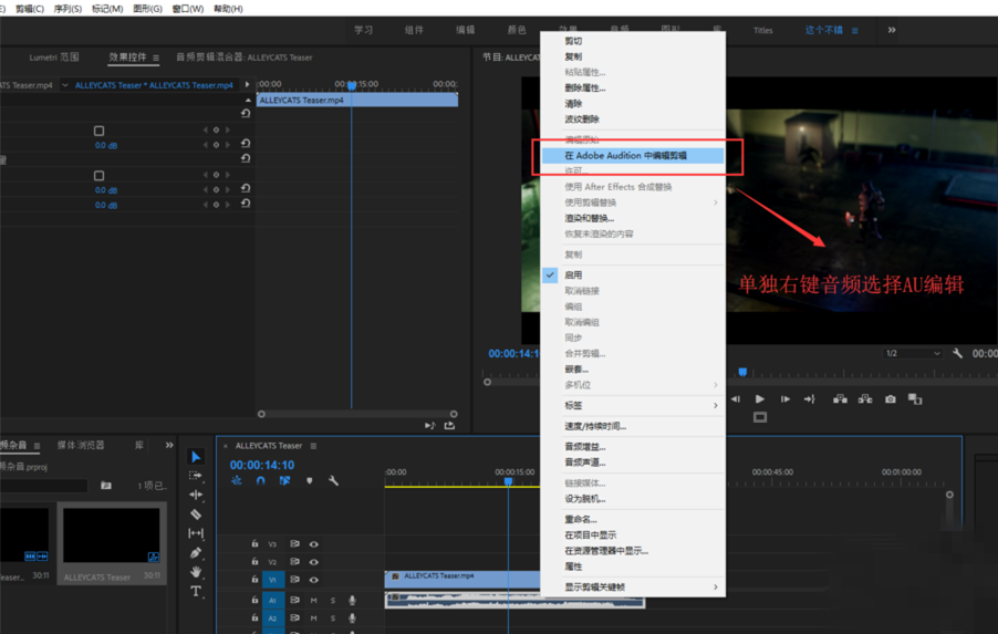 Premiere消除视频噪音的具体操作方法