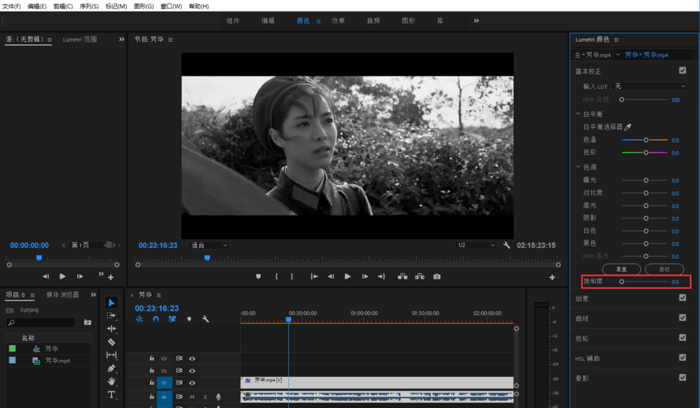 Premiere进行视频去色处理的具体操作使用