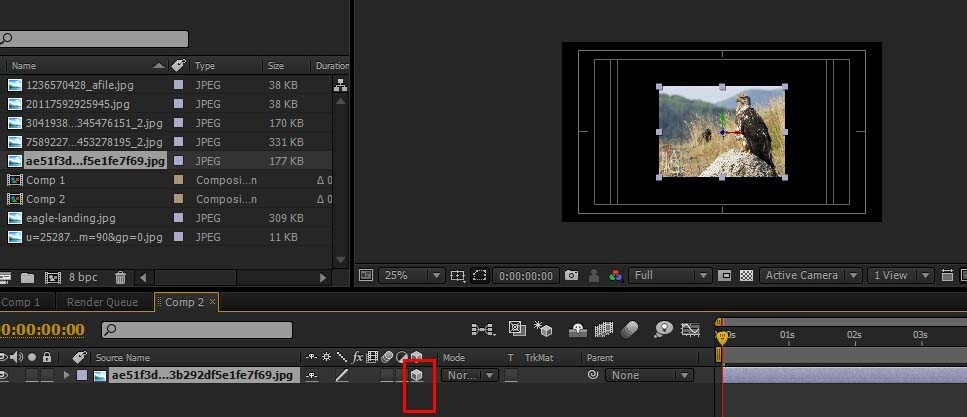 AE为图片制作立体旋转效果的具体操作使用
