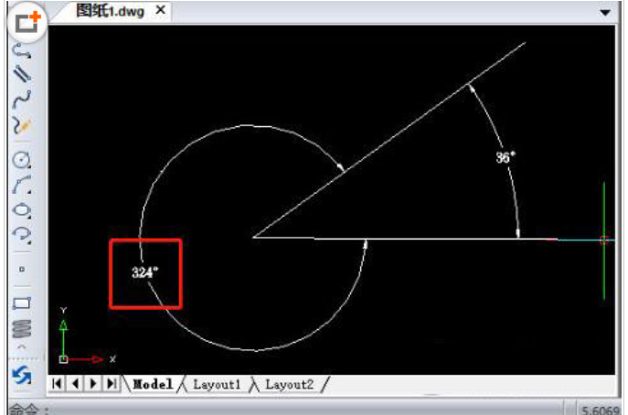 迅捷CAD编辑器标注钝角度数的使用操作方法