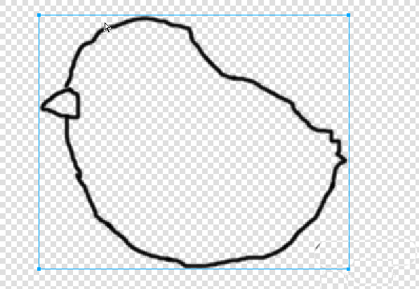 fireworks绘制一只简笔画小鸡的操作方法