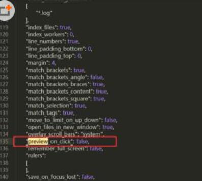 SublimeText取消文件点击预览功能的相关操作方法