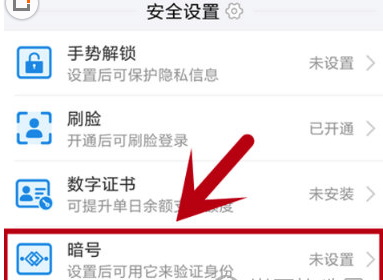 支付宝设置暗号的简单操作