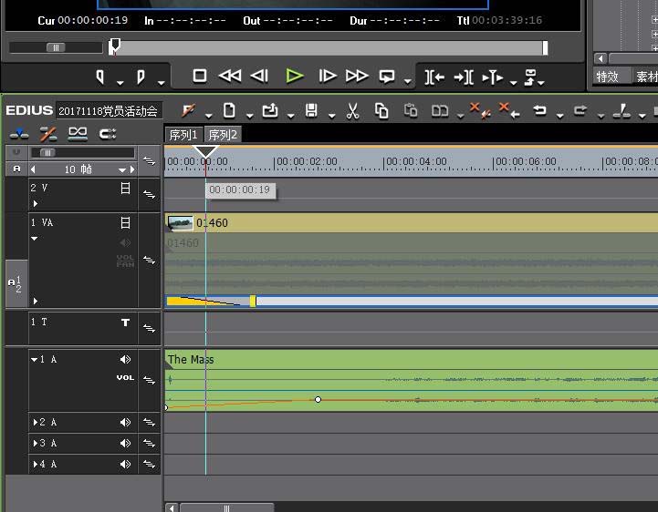 edius导入音乐以及视频配合的使用方法