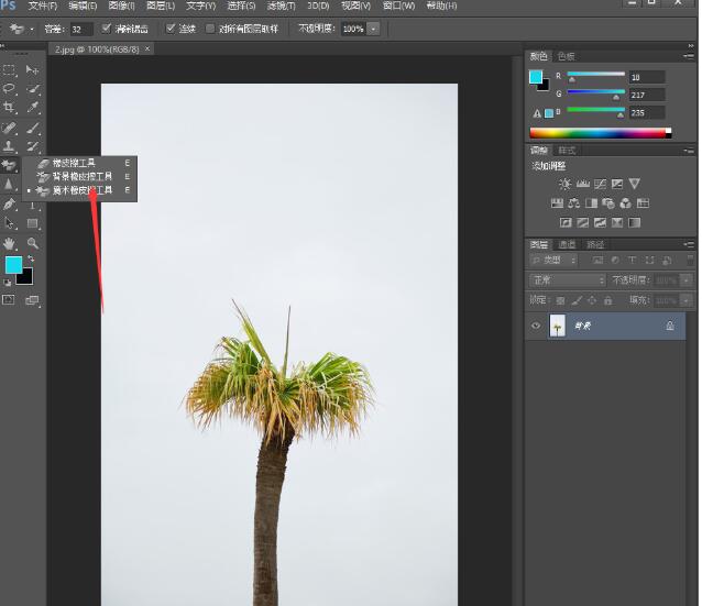 PS魔术橡皮檫工具去除图片背景的使用方法