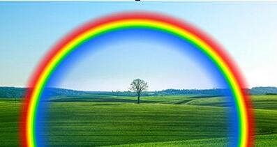 PS制作彩虹效果的操作流程