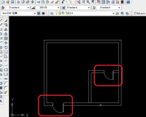 AutoCAD绘画平面图门的相关操作教程
