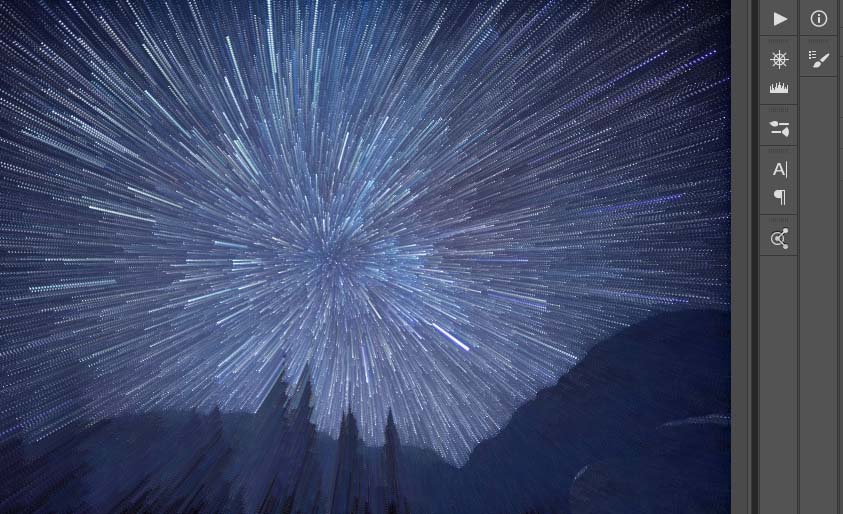 ps制作一个放射星轨的详细操作教程