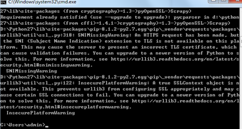python安装Scrapy框架的操作方法