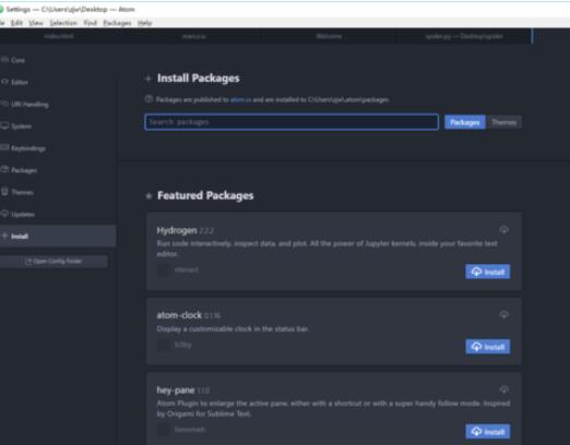Atom中安装插件的具体步骤