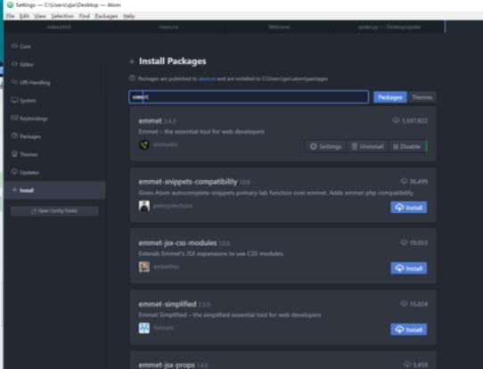 Atom中安装插件的具体步骤