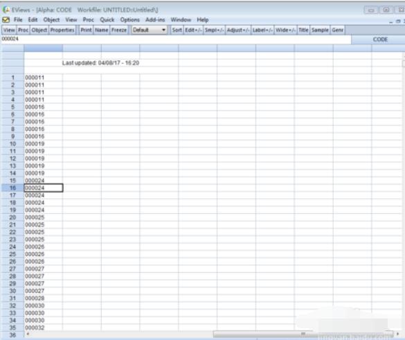 Eviews中录入非平衡面板数据的方法