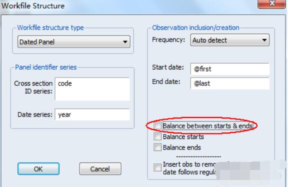 Eviews中录入非平衡面板数据的方法