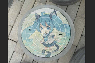 用PS在井盖上涂鸦的操作方法