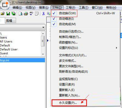 EditPlus设置自动换行的具体操作流程
