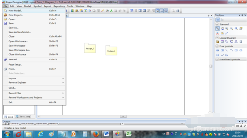 powerdesigner建立数据流图的使用方法