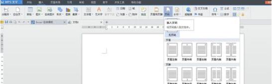 wps2008中页码添加方法