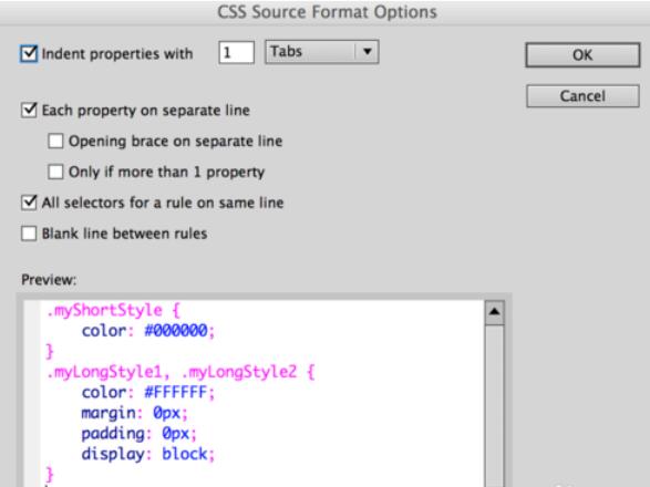 Dreamweavercs6中将CSS样式修改成一行的方法