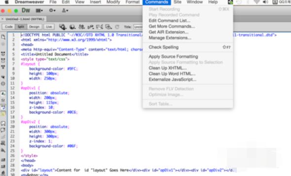 Dreamweavercs6中将CSS样式修改成一行的方法
