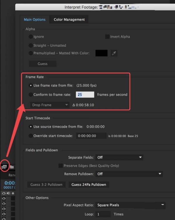 Premiere修改素材导入序列的帧率的使用方法
