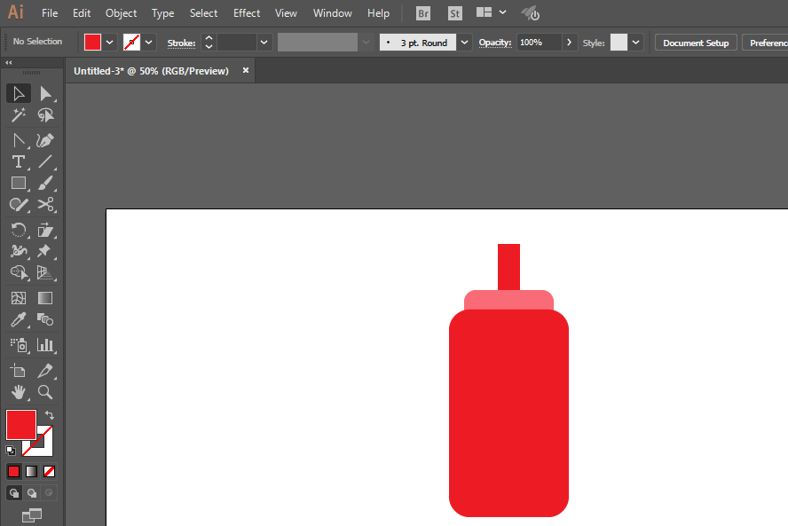 ai制作番茄酱料瓶图标的操作流程