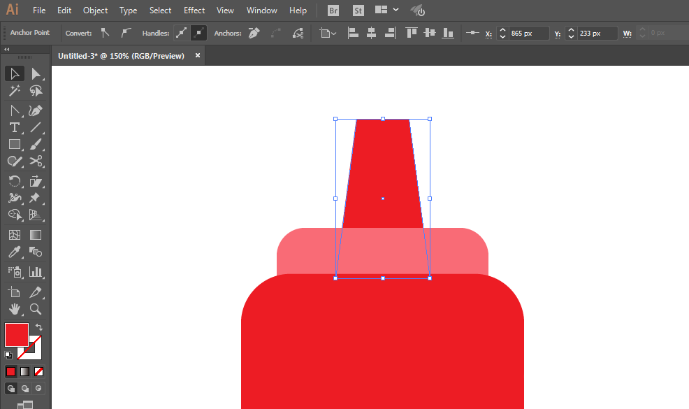 ai制作番茄酱料瓶图标的操作流程