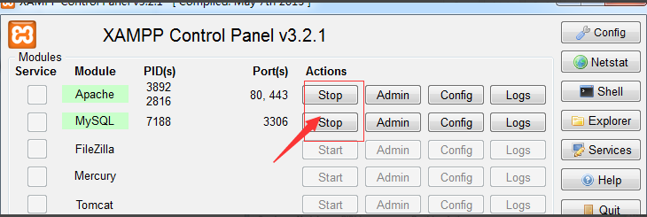 XAMPP软件的使用操作步骤