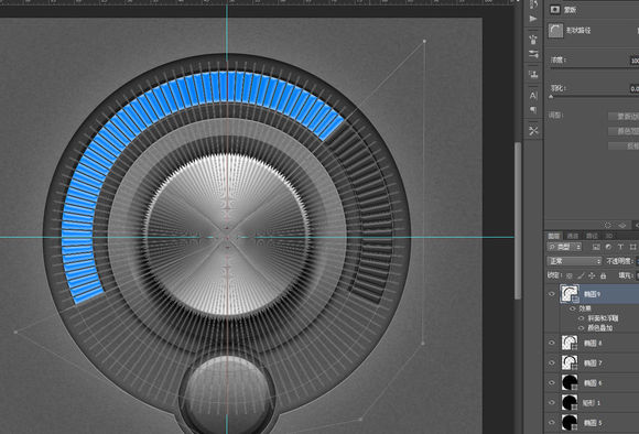 PS临摹一个旋钮的详细操作