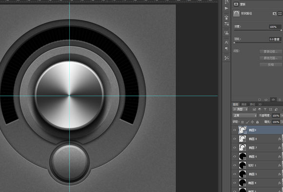 PS临摹一个旋钮的详细操作