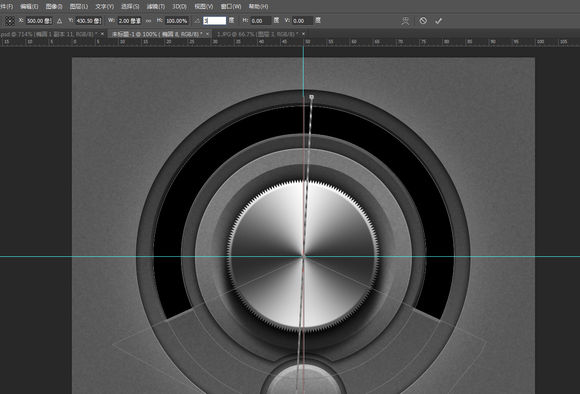 PS临摹一个旋钮的详细操作