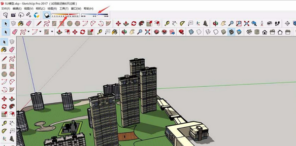 草图大师调整阴影的详细过程
