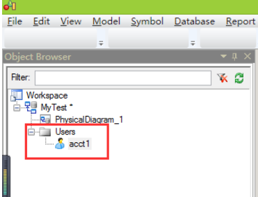 Power Designer设定一个用户对象的具体方法