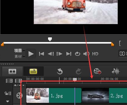 会声会影X9绘制彩屑转场效果的方法步骤