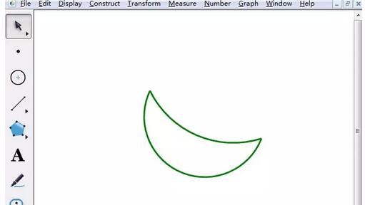 几何画板为月牙图形填充颜色的详细步骤