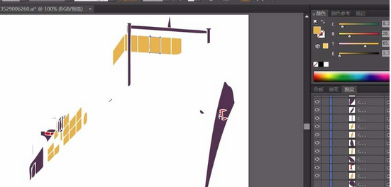 ai制作货轮标志的操作方法