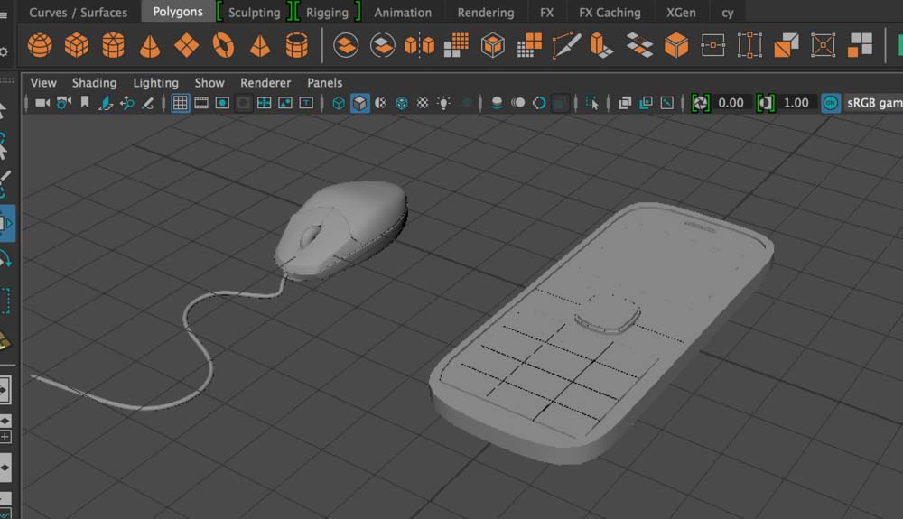maya场景导入做好的模型文件的操作步骤