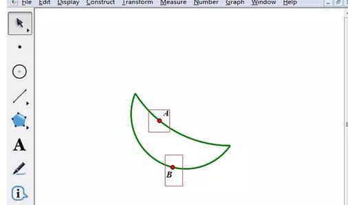 几何画板为月牙图形填充颜色的详细步骤