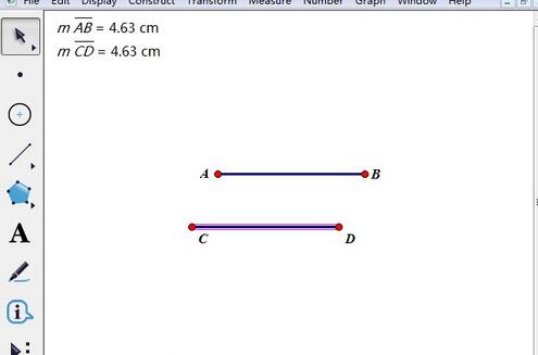 几何画板作一条线段等于已知线段的操作方法