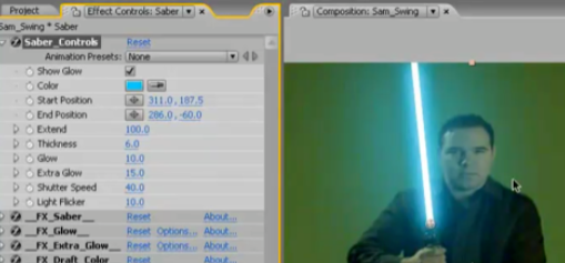 AE打造光剑效果的操作方法
