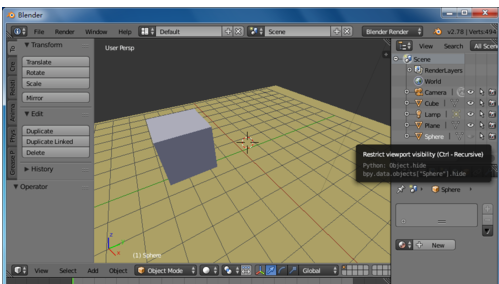 Blender设置物体无法渲染的具体操作方法