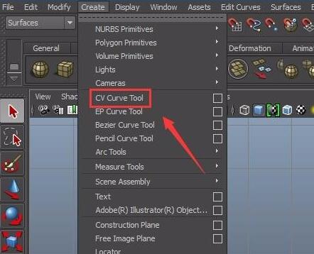 maya软件重建线的具体方法